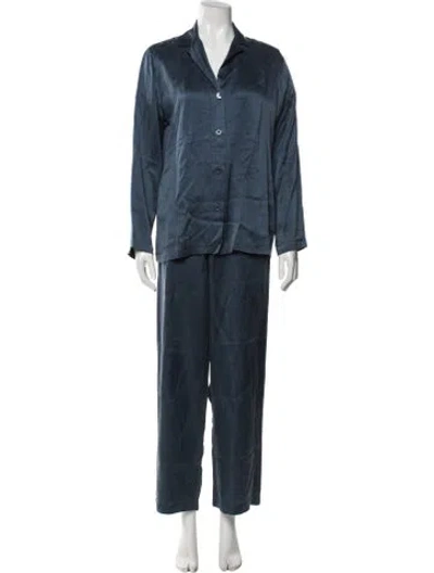 Pre-owned La Perla Silk Pant Set In Blue