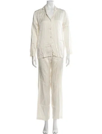 Pre-owned La Perla Silk Pant Set In Neutrals