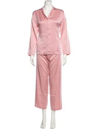 Pre-owned La Perla Silk Pant Set In Pink