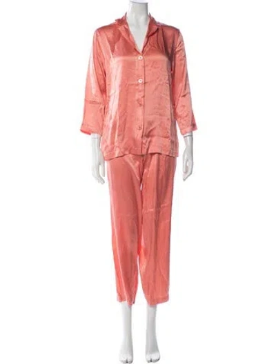 Pre-owned La Perla Silk Pant Set In Pink