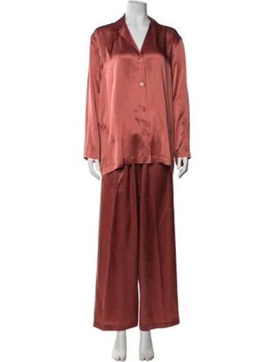 Pre-owned La Perla Silk Pant Set In Pink
