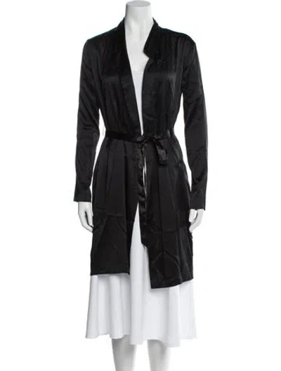 Pre-owned La Perla Silk Robe In Black