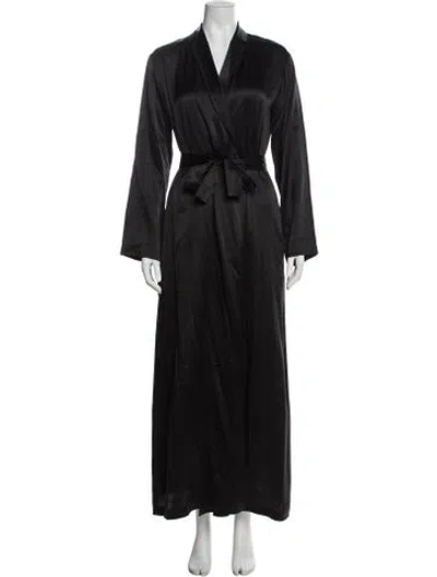 Pre-owned La Perla Silk Robe In Black