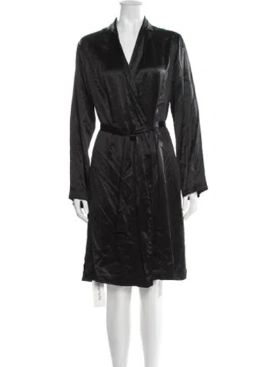 Pre-owned La Perla Silk Robe In Black