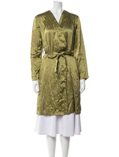 Pre-owned La Perla Silk Robe In Green