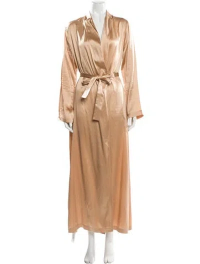 Pre-owned La Perla Silk Robe In Neutral