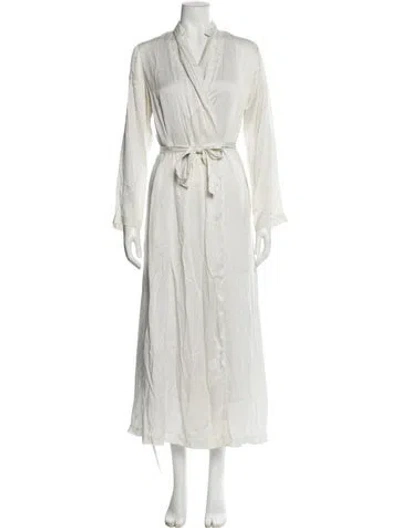 Pre-owned La Perla Silk Robe In Neutral