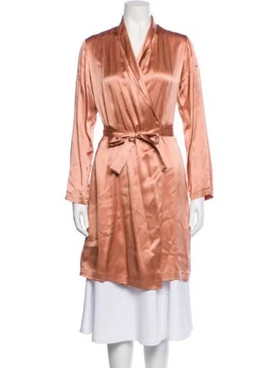 Pre-owned La Perla Silk Robe In Neutral