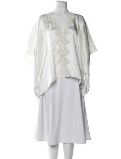 Pre-owned La Perla Silk Robe In Neutral