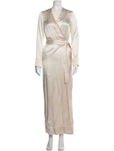 Pre-owned La Perla Silk Robe In Neutrals