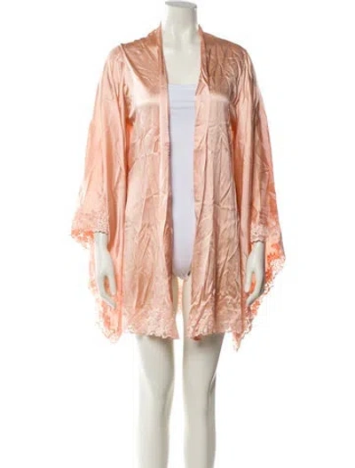 Pre-owned La Perla Silk Robe In Pink