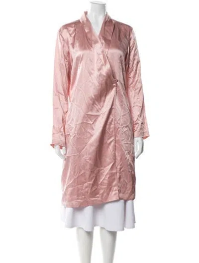 Pre-owned La Perla Silk Robe In Pink