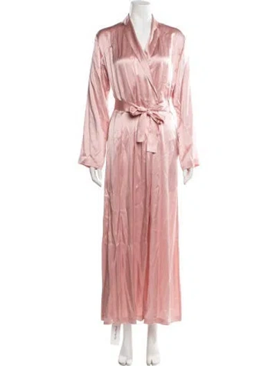 Pre-owned La Perla Silk Robe In Pink
