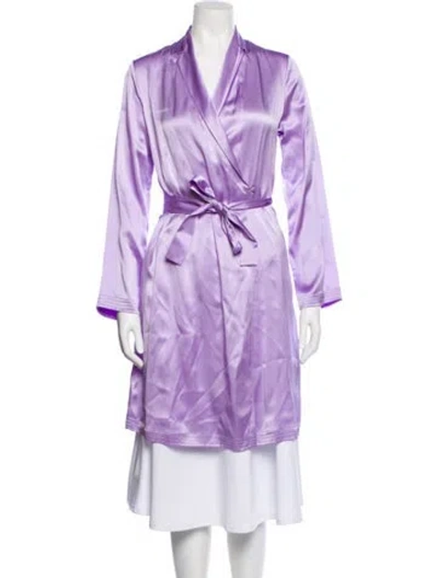 Pre-owned La Perla Silk Robe In Purple