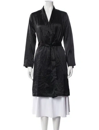 Pre-owned La Perla Silk Robe W/ Tags In Black