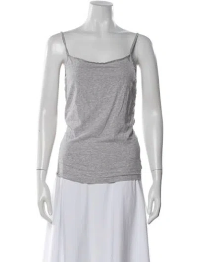 Pre-owned La Perla Silk Scoop Neck Top In Black