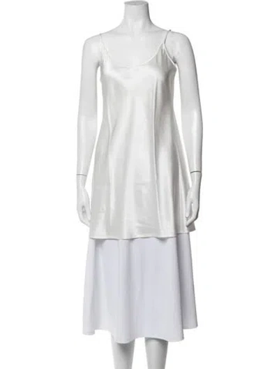 Pre-owned La Perla Silk Scoop Neck Top W/ Tags In Grey