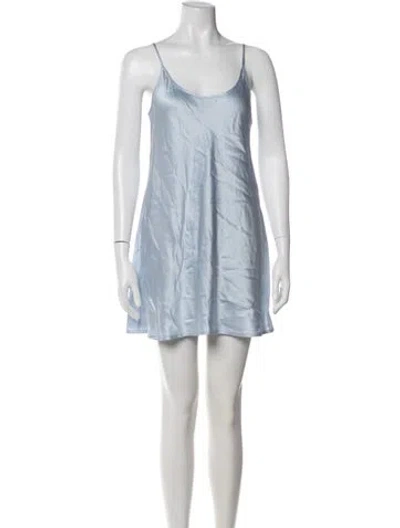 Pre-owned La Perla Silk Short Set In Blue