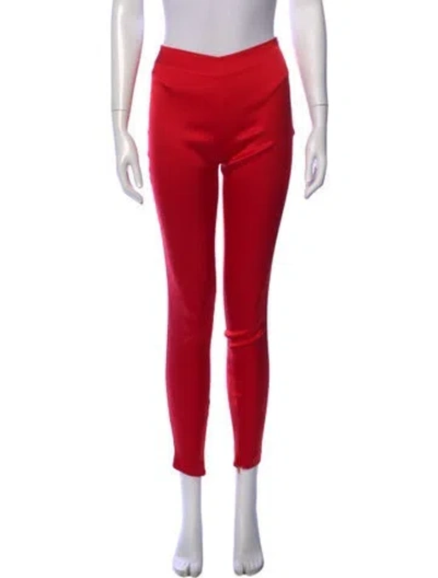 Pre-owned La Perla Silk Skinny Leg Pants In Red