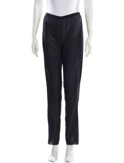 Pre-owned La Perla Silk Straight Leg Pants In Black