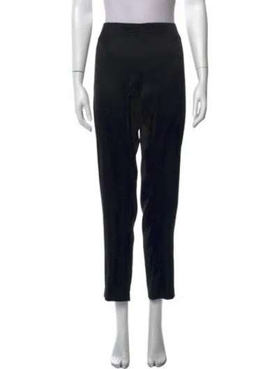Pre-owned La Perla Silk Straight Leg Pants In Black