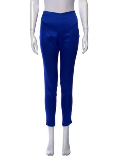 Pre-owned La Perla Silk Straight Leg Pants In Blue