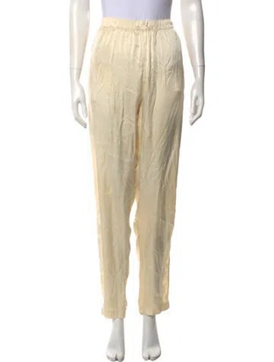 Pre-owned La Perla Silk Straight Leg Pants In Neutral
