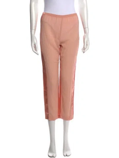 Pre-owned La Perla Silk Straight Leg Pants In Pink