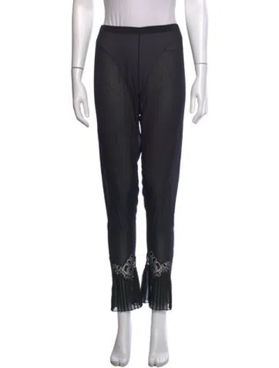 Pre-owned La Perla Silk Straight Leg Pants W/ Tags In Black
