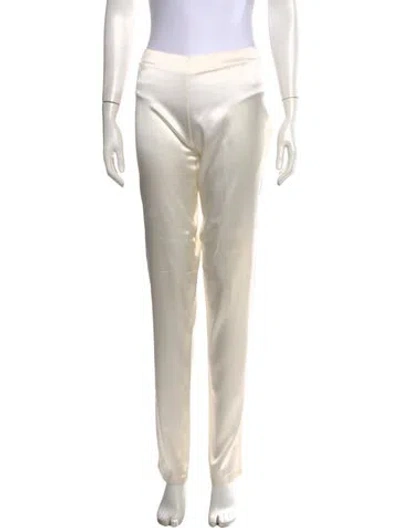 Pre-owned La Perla Silk Straight Leg Pants W/ Tags In Neutrals