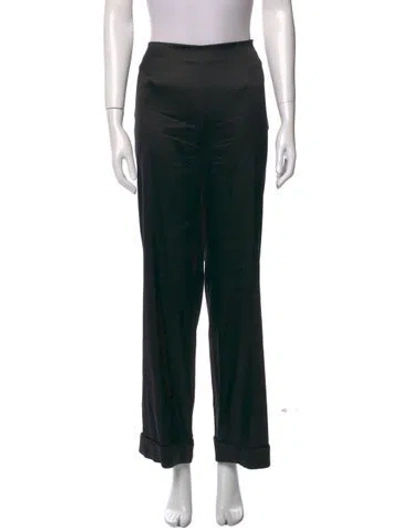 Pre-owned La Perla Silk Wide Leg Pants In Black