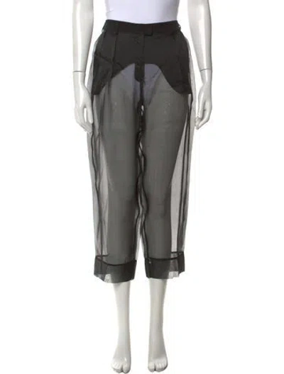 Pre-owned La Perla Silk Wide Leg Pants In Black