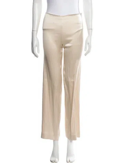 Pre-owned La Perla Silk Wide Leg Pants In Neutrals