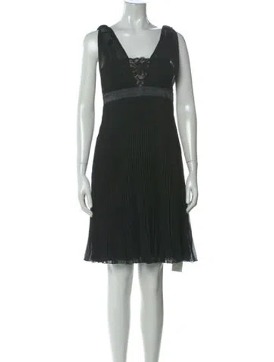Pre-owned La Perla Square Neckline Knee-length Dress W/ Tags In Green