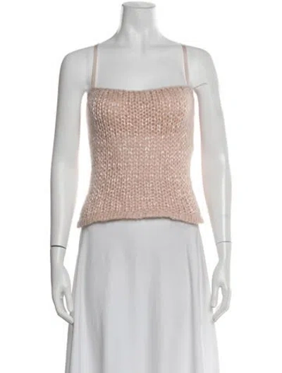 Pre-owned La Perla Square Neckline Sleeveless Top In Neutral