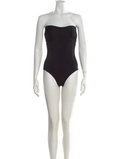 Pre-owned La Perla Strapless Bodysuit In Black