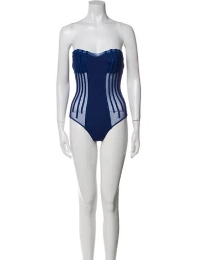 Pre-owned La Perla Strapless Bodysuit In Black