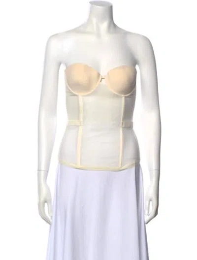 Pre-owned La Perla Strapless Crop Top In Neutral