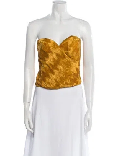 Pre-owned La Perla Strapless Crop Top In Orange