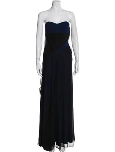Pre-owned La Perla Strapless Long Dress In Black