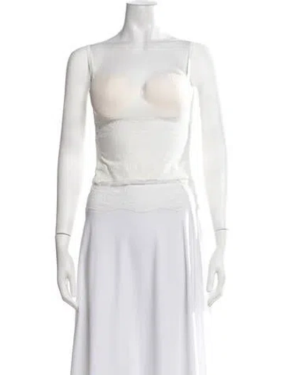 Pre-owned La Perla Strapless Long Sleeve Top In Metallic/neutrals