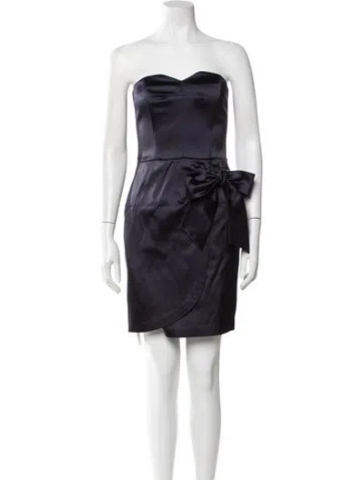 Pre-owned La Perla Strapless Mini Dress In Blue