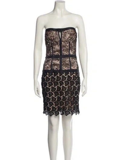 Pre-owned La Perla Strapless Mini Dress In Neutral