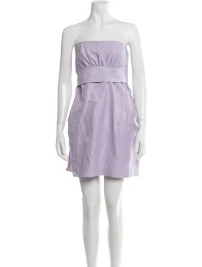 Pre-owned La Perla Strapless Mini Dress In Purple