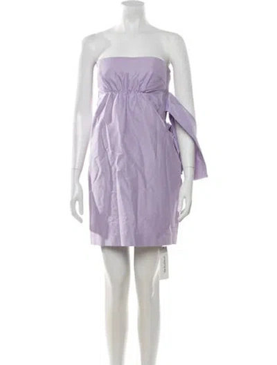 Pre-owned La Perla Strapless Mini Dress In Purple