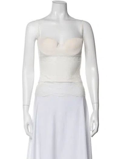 Pre-owned La Perla Strapless Top In White