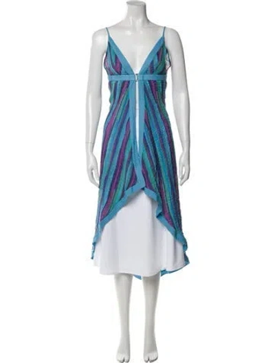 Pre-owned La Perla Striped Cover-up In Blue