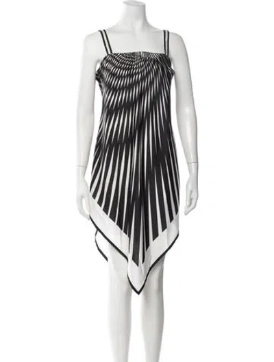 Pre-owned La Perla Striped Mini Dress In Black/white
