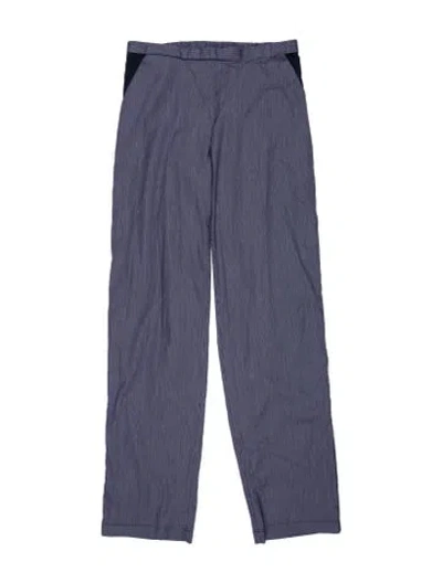 Pre-owned La Perla Striped Straight Leg Pants In Blue