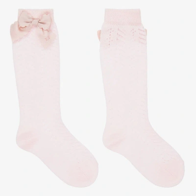 La Perla Teen Girls Pink Cotton Socks